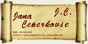 Jana Čeperković vizit kartica